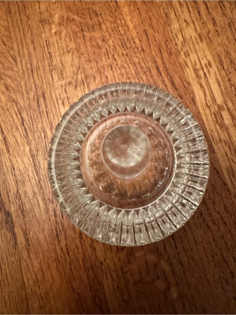 Vintage Clear Pressed Glass Ring Holder Dish Tray Vanity Organizer 4.25